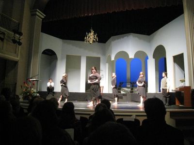 Kay Ayers and the cast of Nine Photo