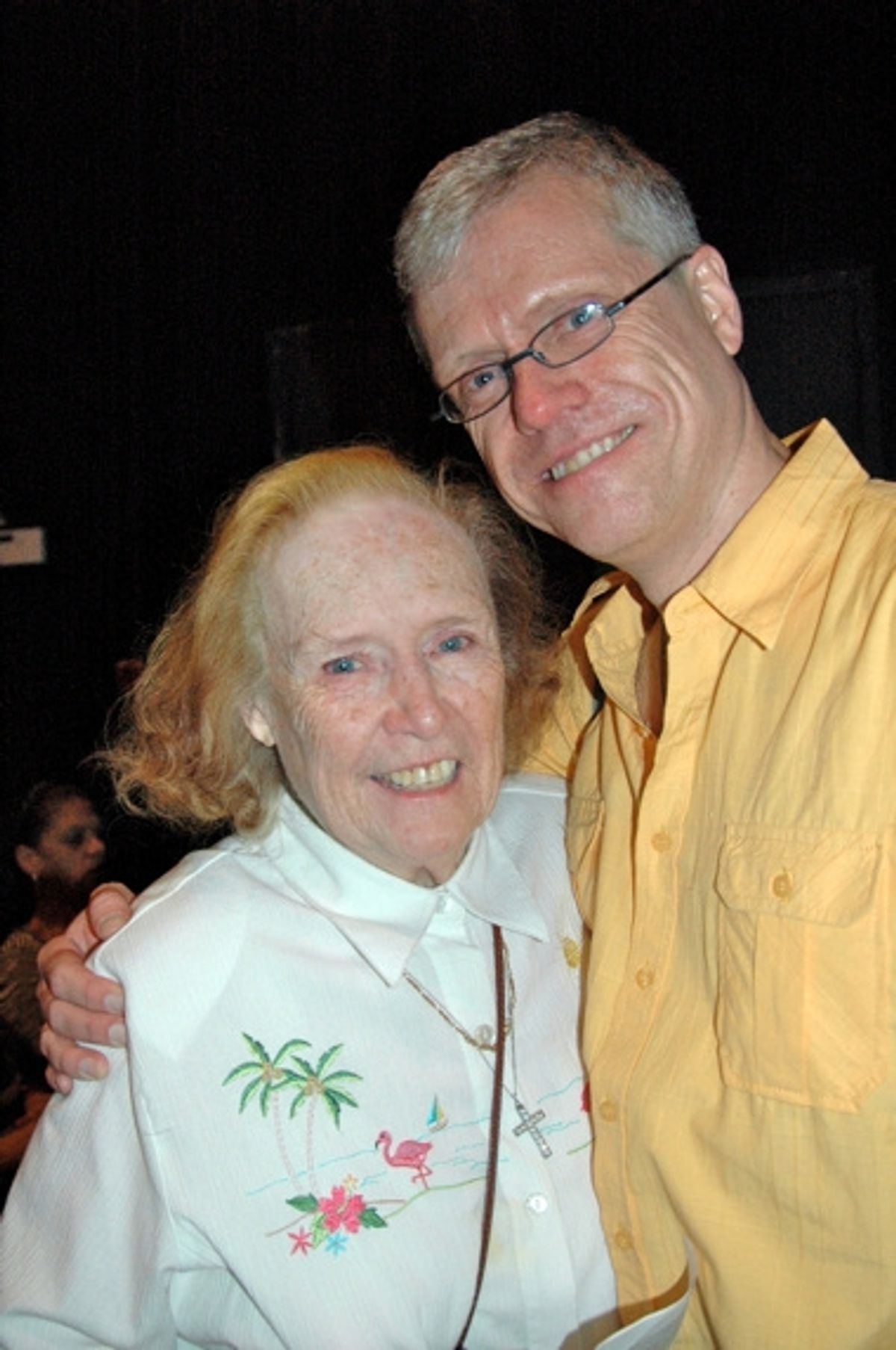John Patrick Schutz and his mom at 