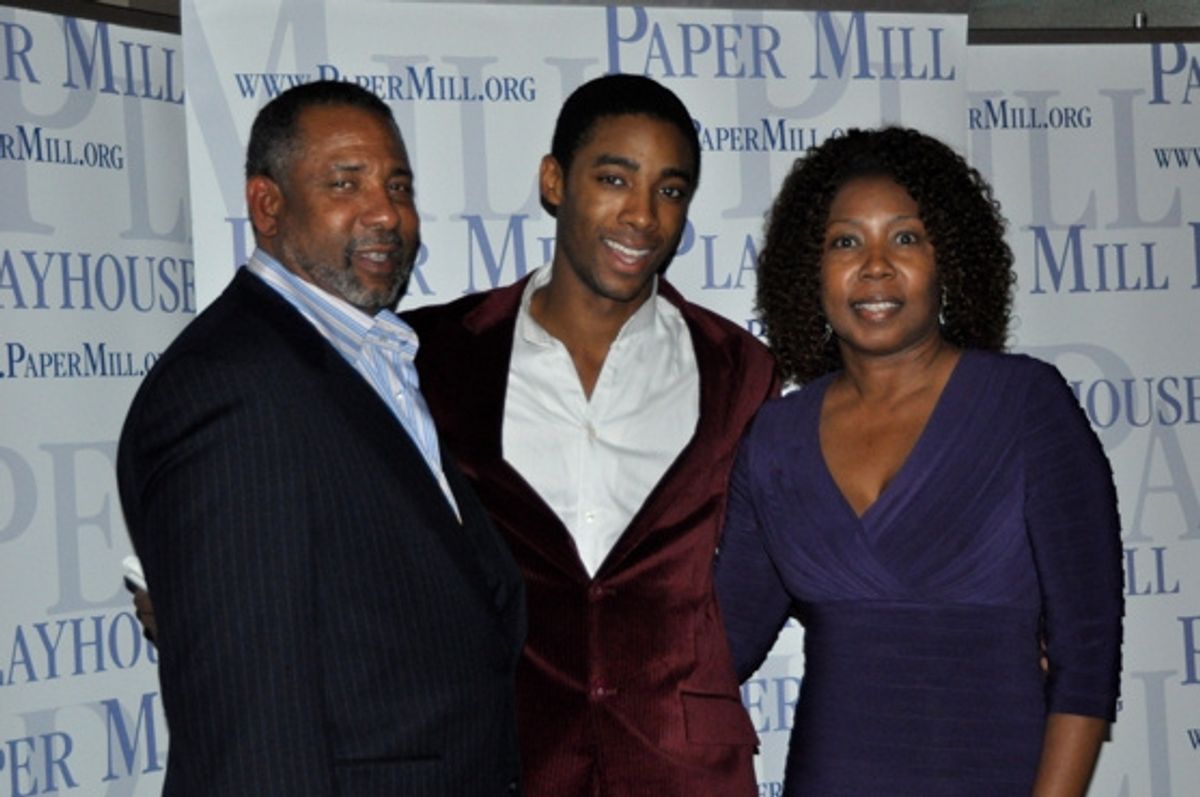 Cyril St. Aubyn and Joanne St. Aubyn with their son Caliaf St. Aubyn at 