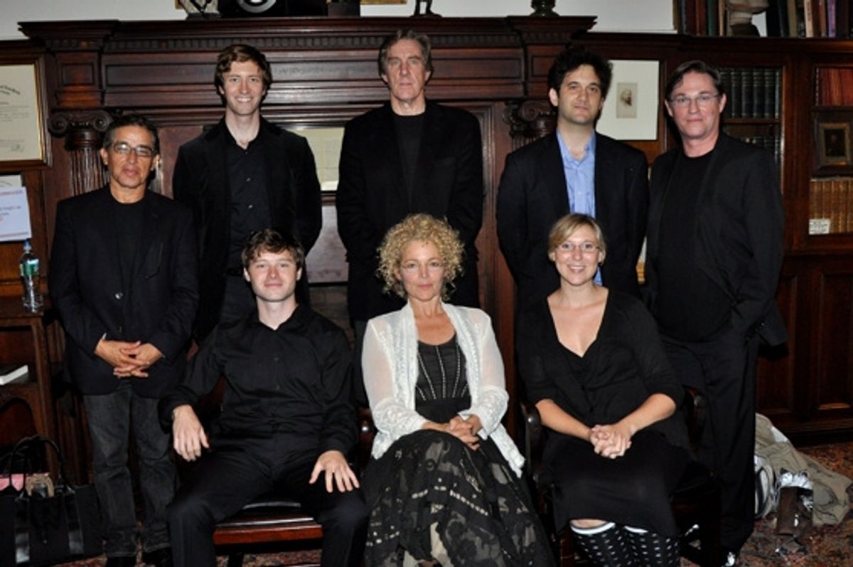 Bobby Steggert,  Amy Irving, Cassie Beck, Patrick Pacheco, Cary Donaldson, Nick Wyman, Jason Zinoman and Richard Thomas at 