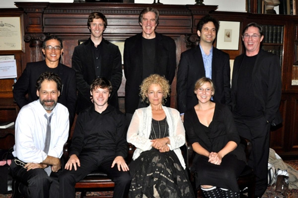 David Staller, Bobby Steggert,  Amy Irving, Cassie Beck, Patrick Pacheco, Cary Donaldson, Nick Wyman, Jason Zinoman and Richard Thomas at 