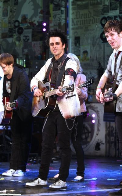 Theo Stockman, Billie Joe Armstrong and John Gallagher Jr. Photo