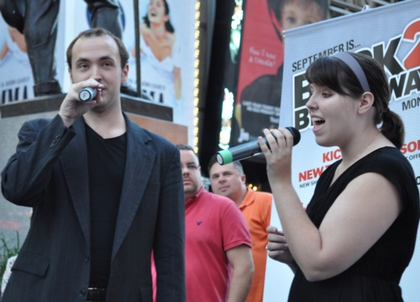 Photo Flash: Back2Broadway Hosts Karaoke in Times Square Photo Flash: Back2Broadway Hosts Karaoke in Times Square Image