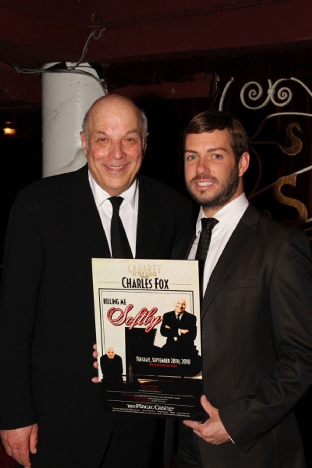 Charles Fox and cabaret producer, Matt Patton at 