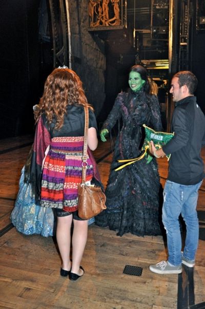 Eden Roberts and Brett Latorre meeting Mandy Gonzalez Photo
