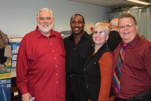 Jim Brochu, Quentin Earl Darrington, Marcia Milgrom Dodge and James Morgan @ BroadwayWorld Jim Brochu, Quentin Earl Darrington, Marcia Milgrom Dodge and James Morgan Photo