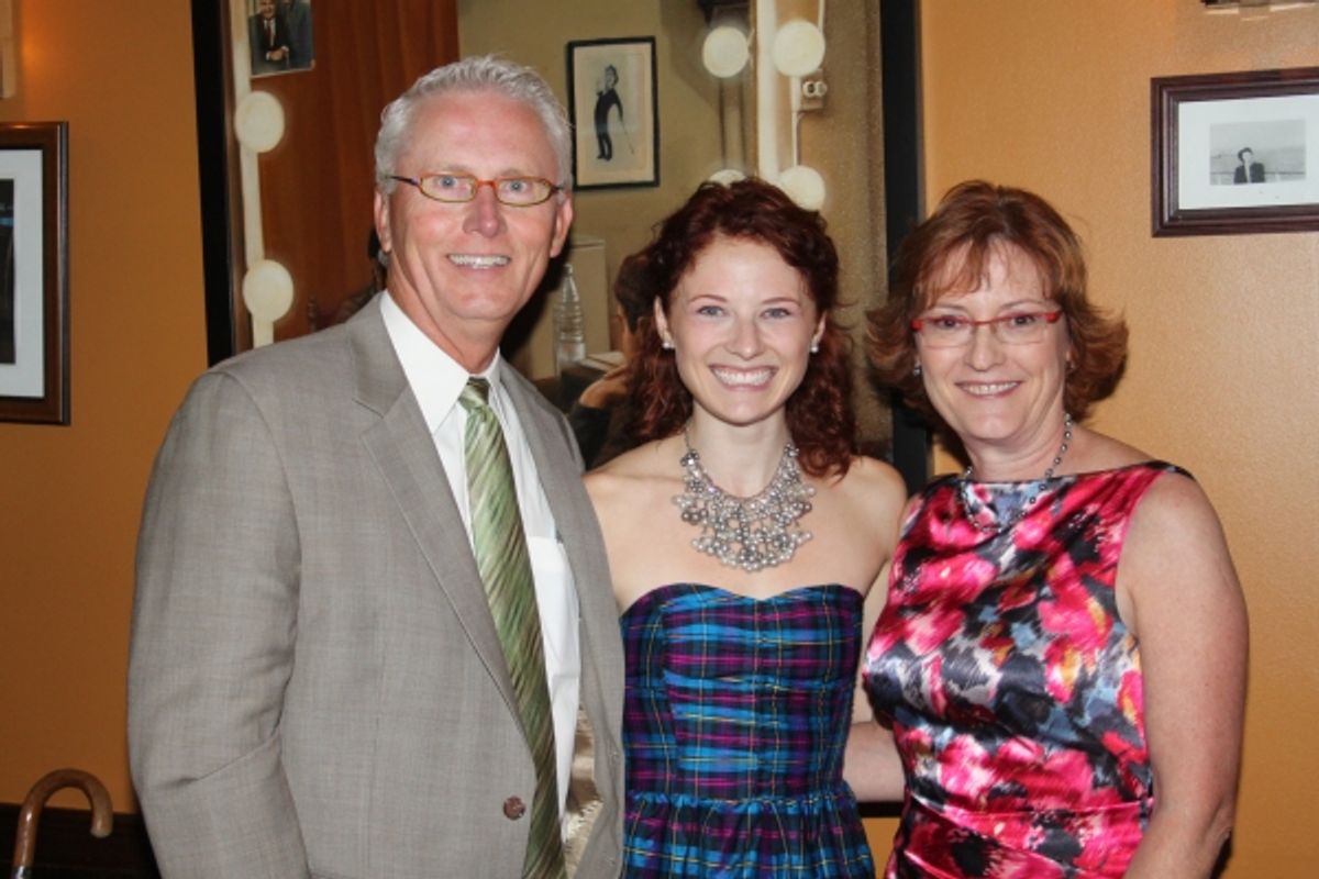 Hayle Podschun with her parents at 