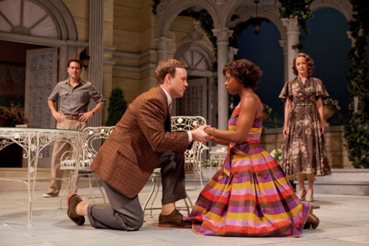 Tom Story as David and Susan Heyward as Sabrina with Todd Gearhart as Linus and Helen Hedman as Maude  at 