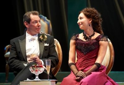 Mrs. Cheveley (actor, Laura Perrotta) and Robert ChilternÃ¢â‚¬â„¢s (actor,  Photo