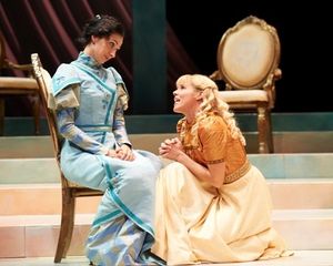 Gerturde (actor, Jodi Dominick, left) and Mabel (actor, Sara M. Bruner, right)  Photo