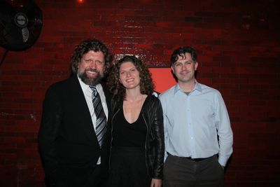 Oskar Eustis, Arianna Smart Truman and John Collins Photo