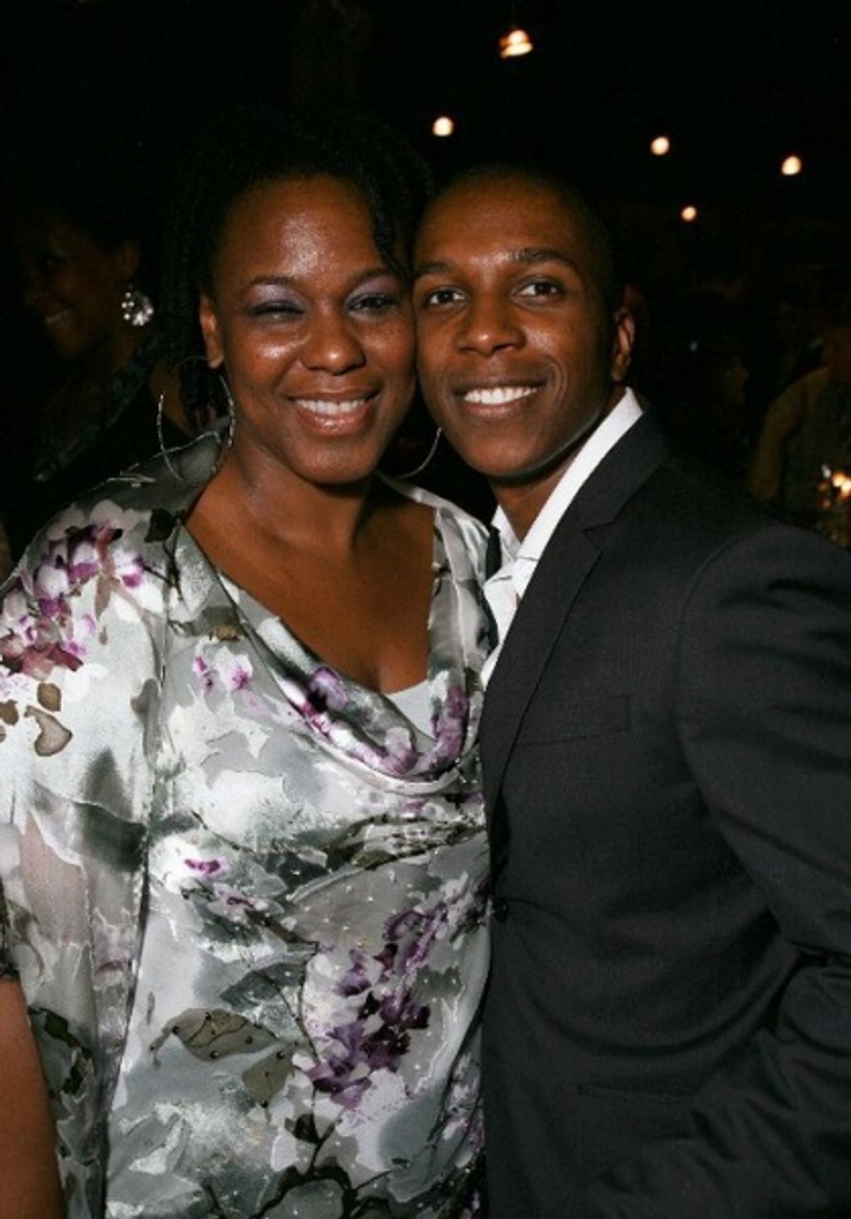 Kecia Lewis-Evans (L) and Leslie Odom Jr.  at 