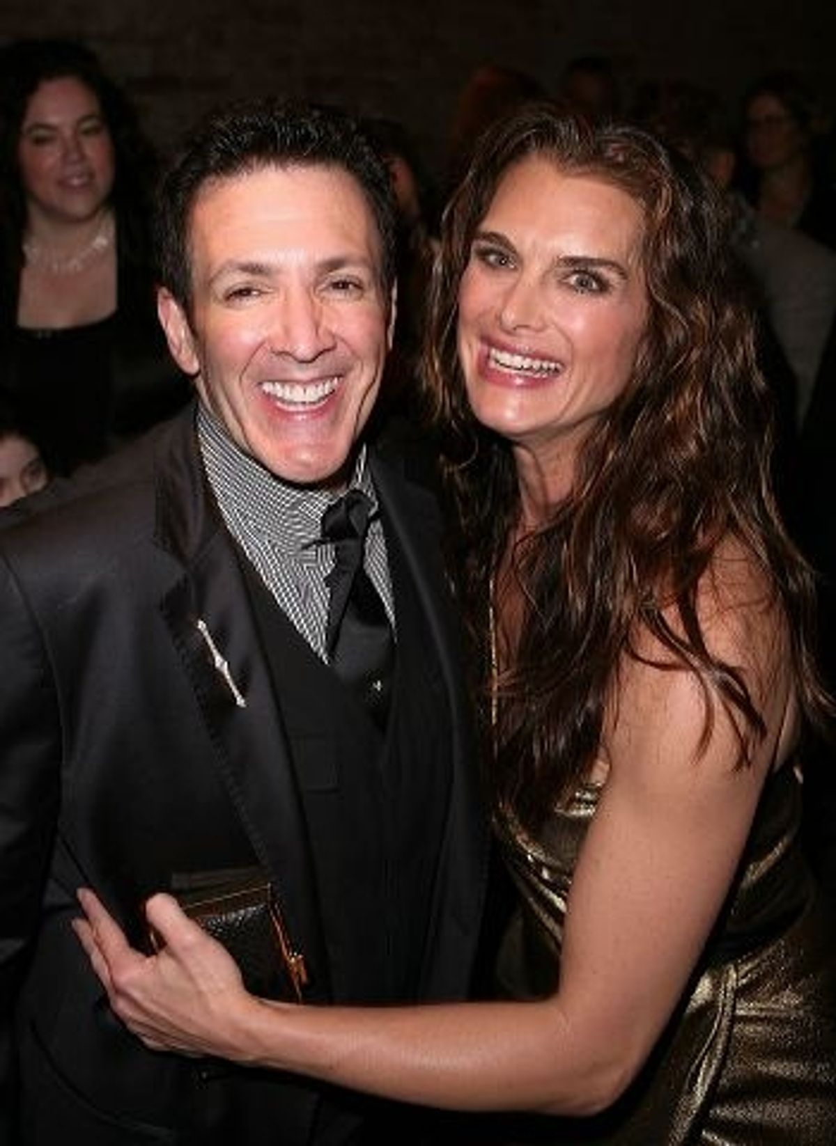 Eric Vetro (L) and cast member Brooke Shields at 