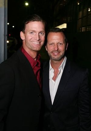 Jarrod Emick (L) and Director/Choreographer Rob Ashford  Photo