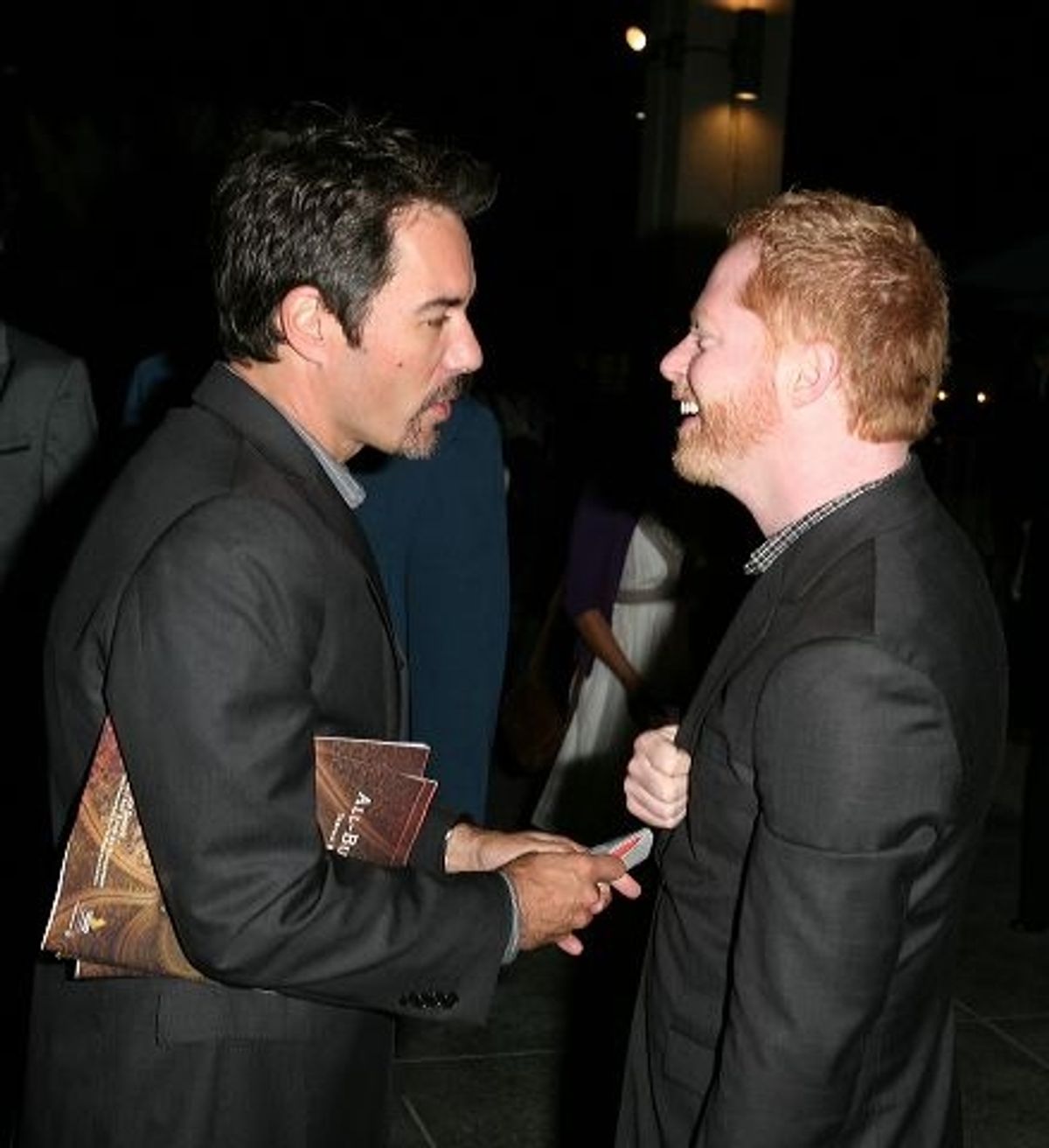 Eric McCormack (L) and Jesse Tyler Ferguson at 