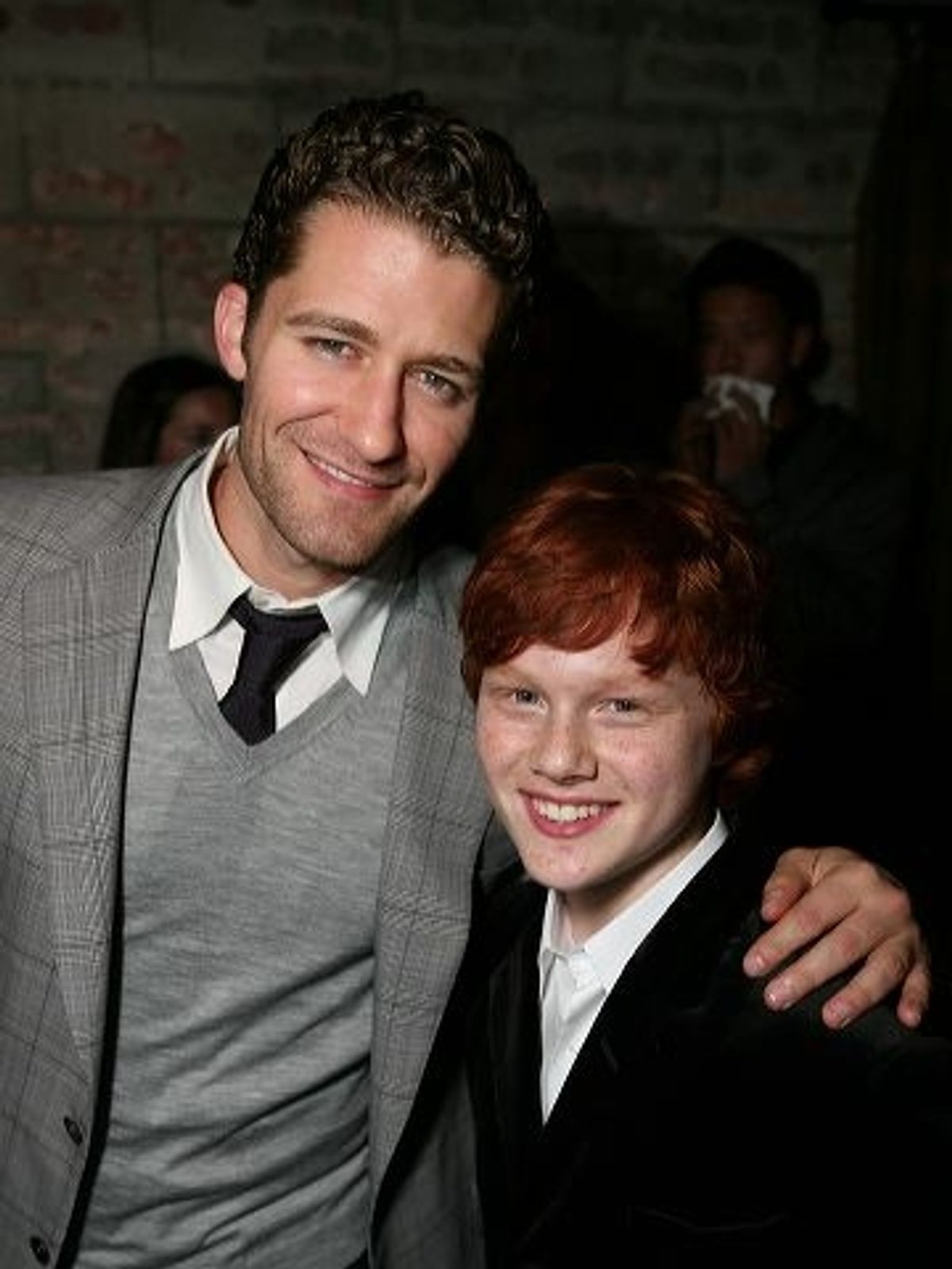 Matthew Morrison (L) and cast member Nicholas Barasch  at 