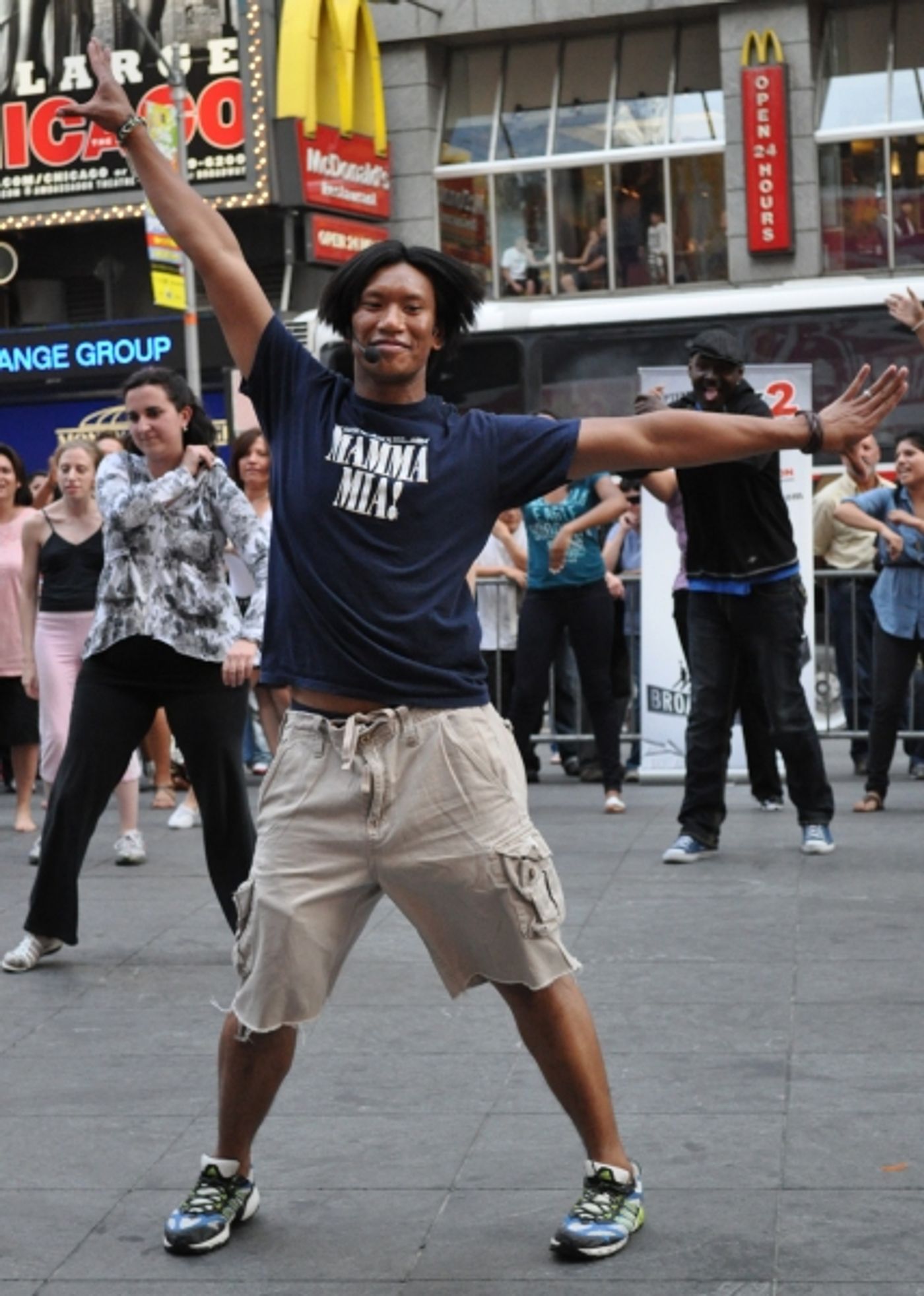 Photo Flash: Back2Broadway Holds Dance Class in Times Square Photo Flash: Back2Broadway Holds Dance Class in Times Square Image