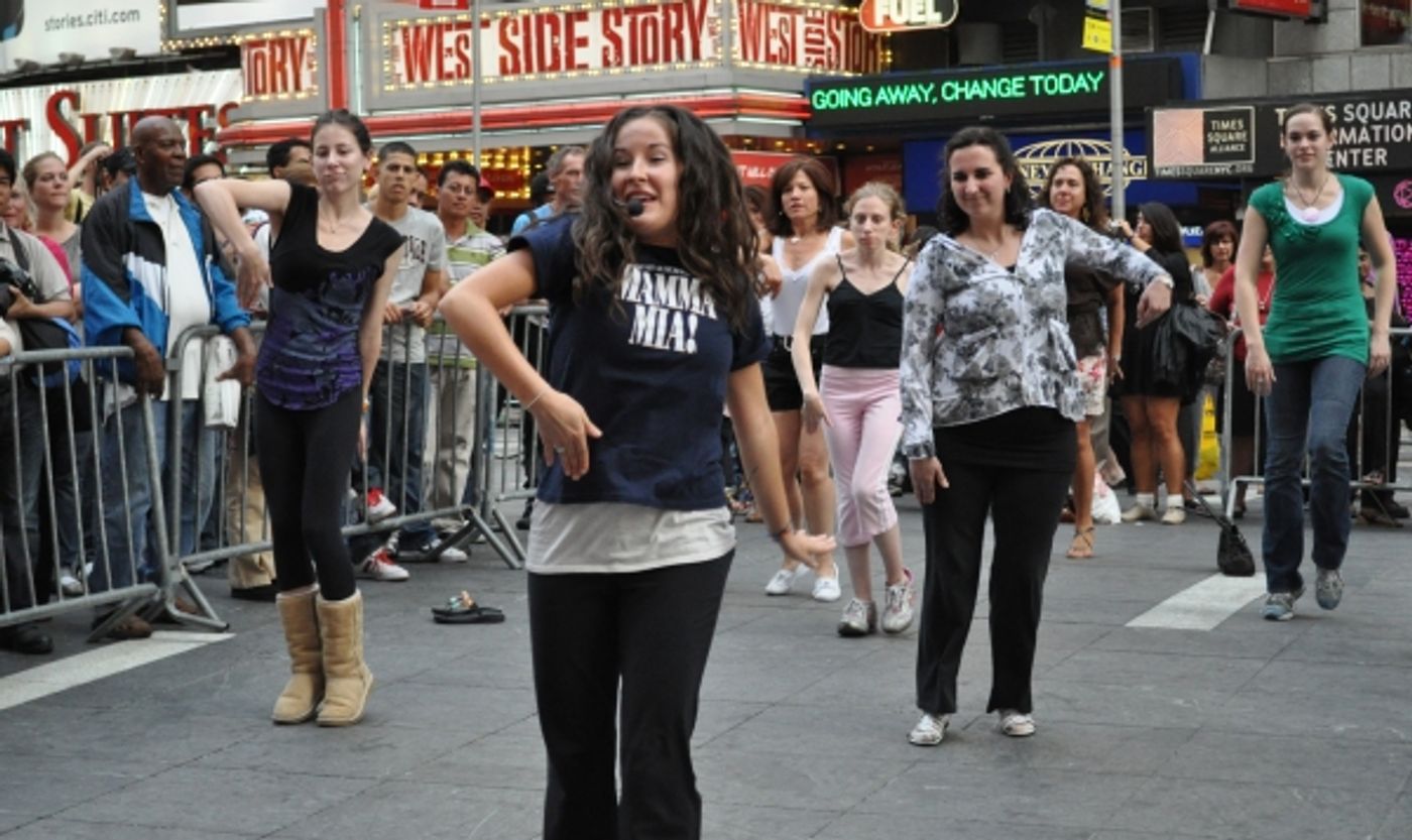 Photo Flash: Back2Broadway Holds Dance Class in Times Square Photo Flash: Back2Broadway Holds Dance Class in Times Square Image