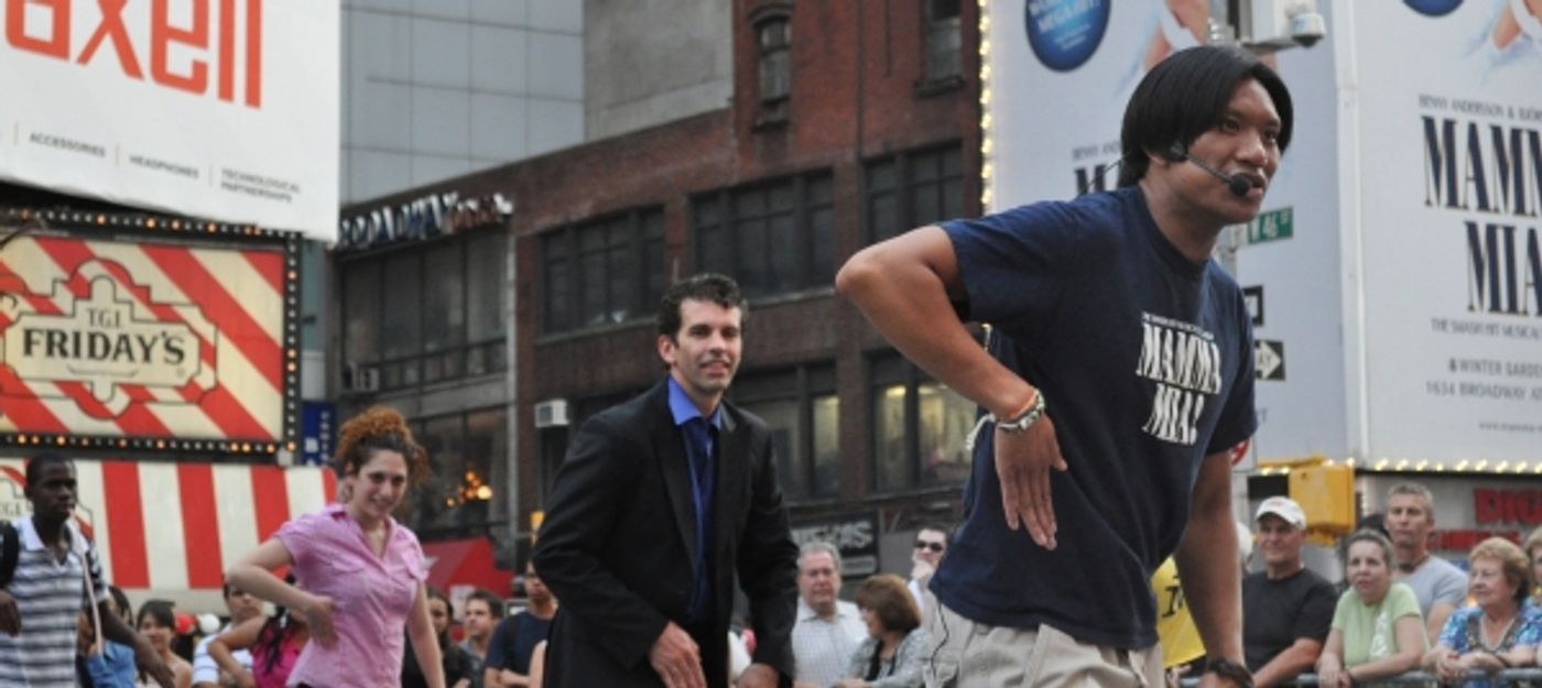 Photo Flash: Back2Broadway Holds Dance Class in Times Square Photo Flash: Back2Broadway Holds Dance Class in Times Square Image