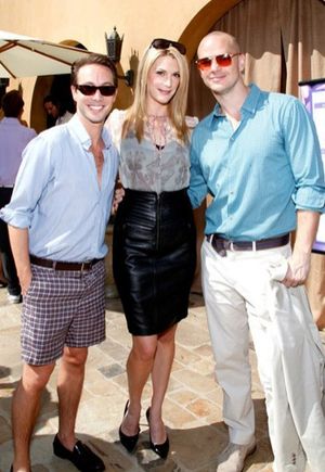 Noah Blechman, Thea Gill and Peter Paige at GLEH Garden Party Photo