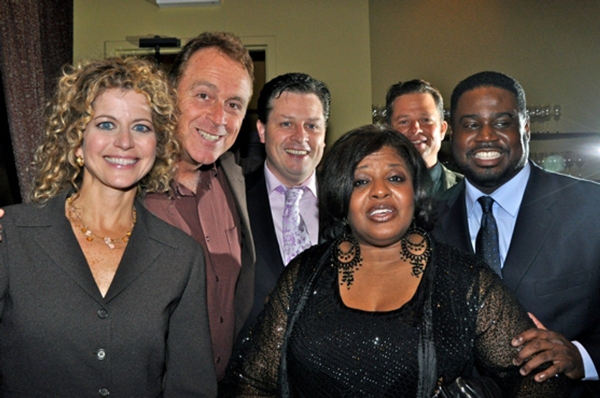 Laura Savini (WLIW TV 21), Sean Casey (CMI Entertainment, Inc.), Anthony Kearns, Alfreda Burke, Vincent Mitchell (CMI Entertainment, Inc.) and Roderick Dixon at 
