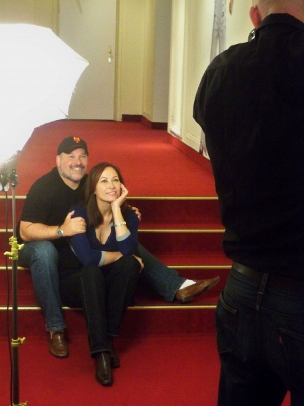photo session with Frank Wildhorn and Linda Eder at 
