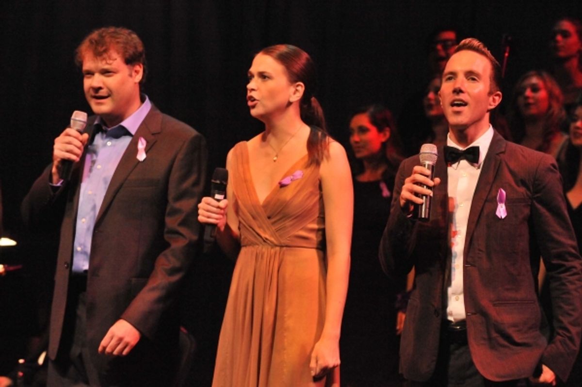 Stephen Tewksbury, Sutton Foster, and Paul Canaan at 
