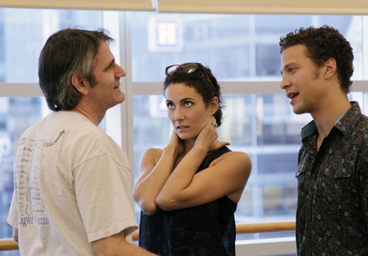 Bartlett Sher, Laura Benanti and Justin Guarini at 