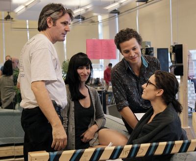 Bartlett Sher, Nikka Graff Lanzarone, Laura Benanti and Justin Guarini Photo