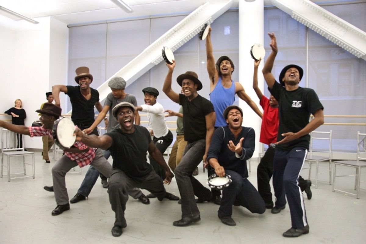 Joshua Henry and the cast of SCOTTSORO BOYS at 