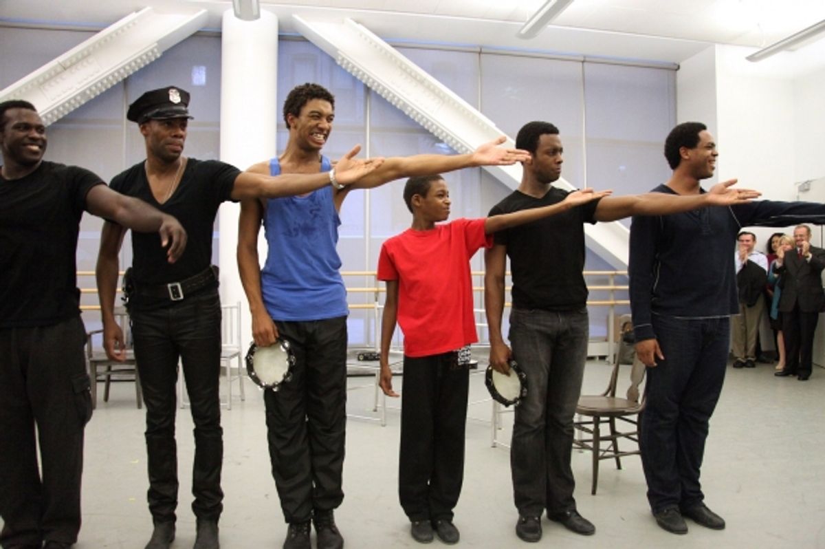Joshua Henry and the cast of the SCOTTSBORO BOYS at 