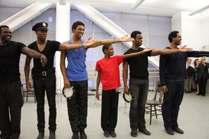 Joshua Henry and the cast of the SCOTTSBORO BOYS Photo