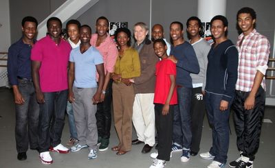 Joshua Henry, Kendrick Jones, James T. Lane and the cast of THE SCOTTSBORO BOYS Photo