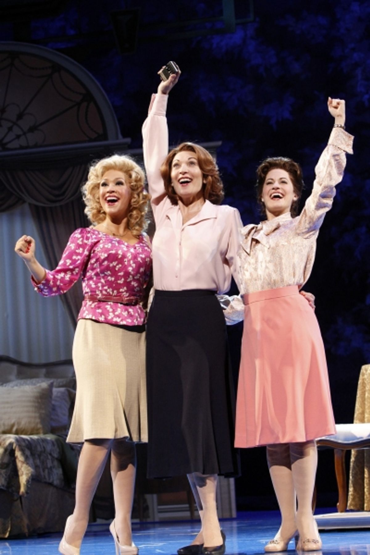 Diana DeGarmo as Doralee, Dee Hoty as Violet, and Mamie Parris as Judy at 