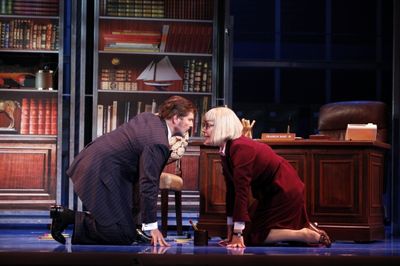 Joseph Mahowald as Franklin Hart, Jr. and Kristine Zbornik as Roz Keith  Photo