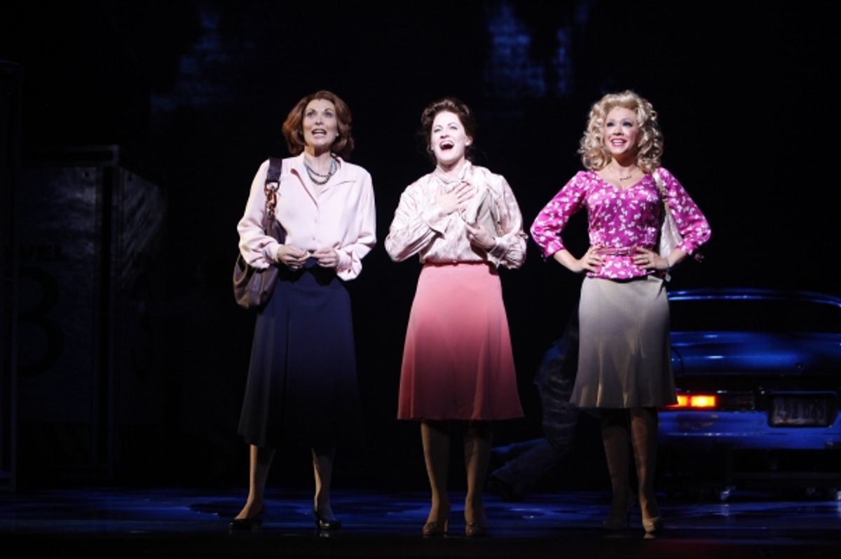 Dee Hoty as Violet Newstead, Mamie Parris as Judy Bernly and Diana DeGarmo as Doralee Rhodes at 