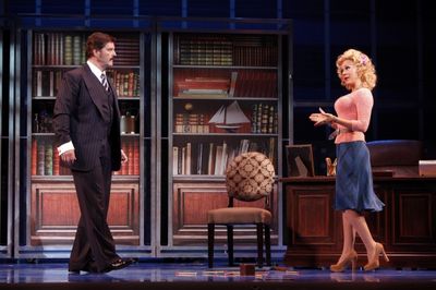 Joseph Mahowald as Franklin Hart, Jr. and Diana DeGarmo as Doralee Rhodes Photo