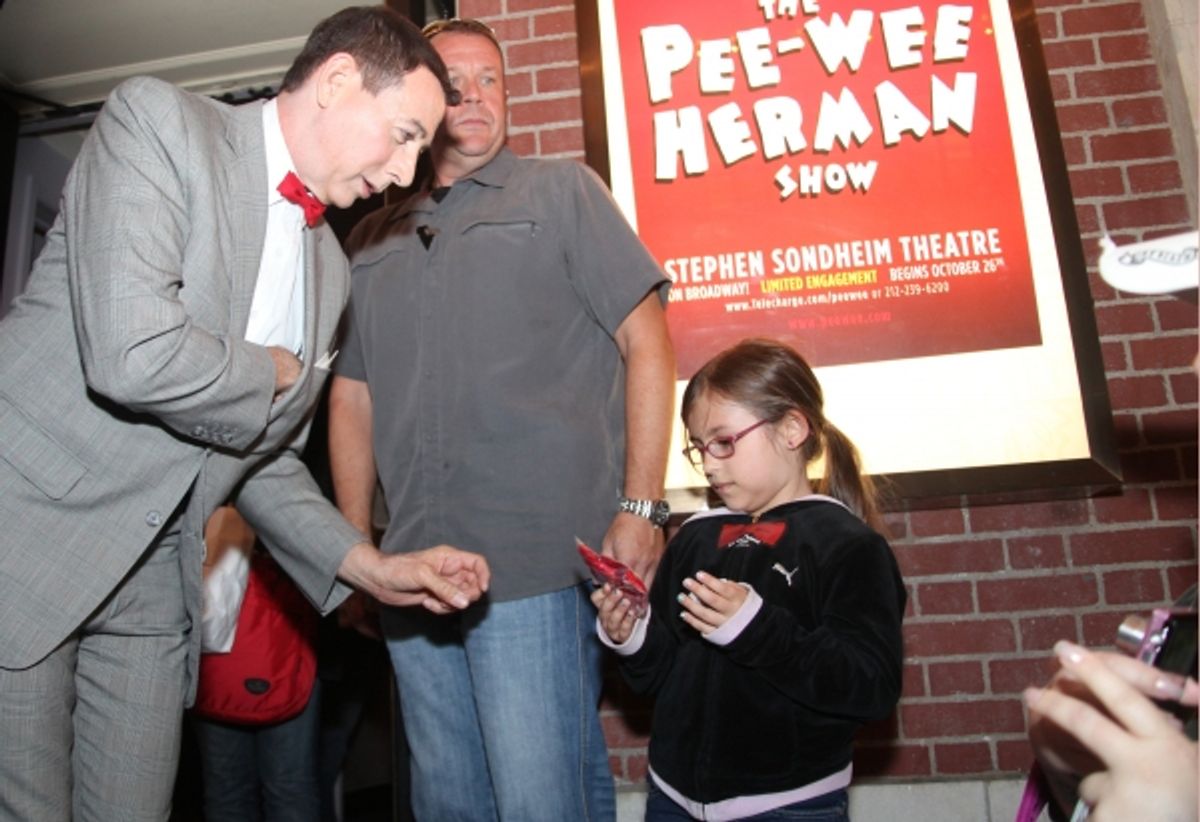 Pee-wee Herman and his littlest fan at 