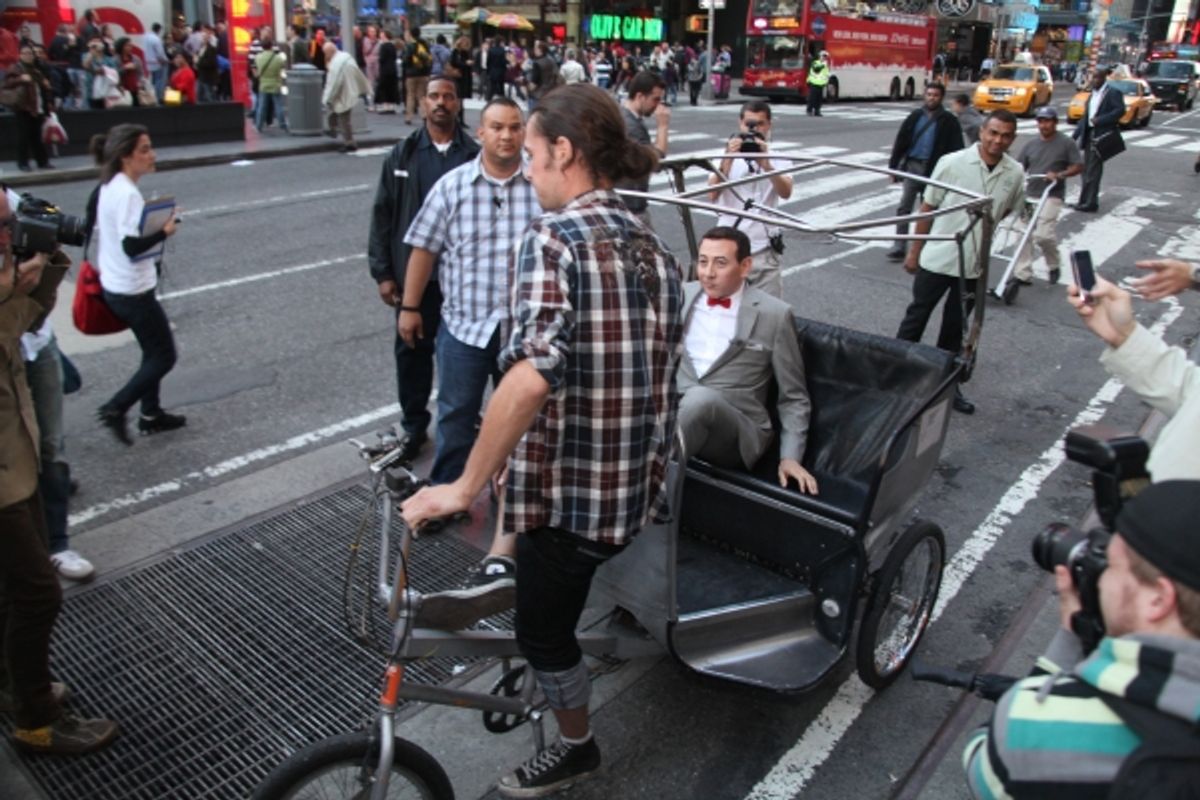 Pee-wee Herman does Times Square at 