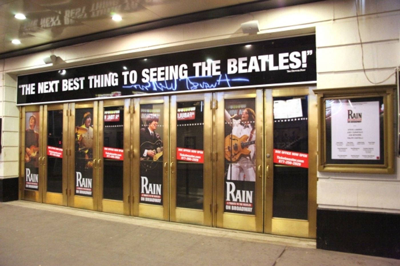 Photo Coverage: UP ON THE MARQUEE: RAIN Photo Coverage: UP ON THE MARQUEE: RAIN Image