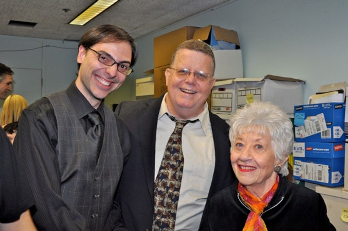 Mark Hartman, James Morgan and Charlotte Rae at 
