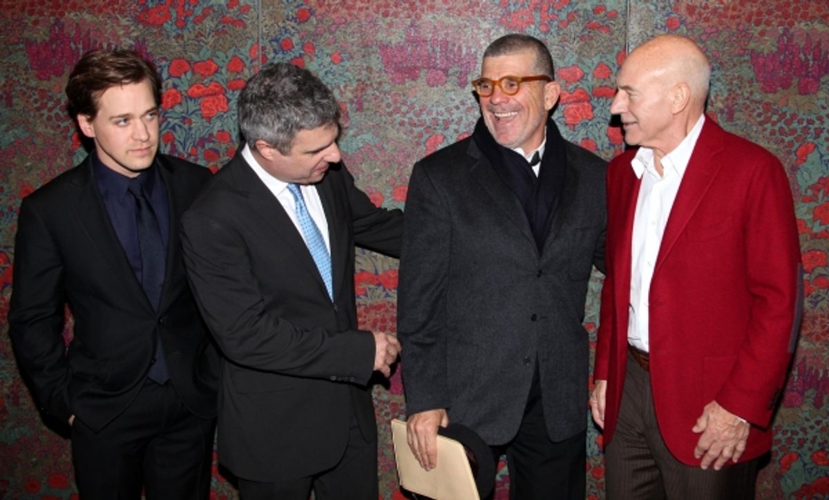 T.R. Knight, Neil Pepe, David Mamet and Patrick Stewart at 