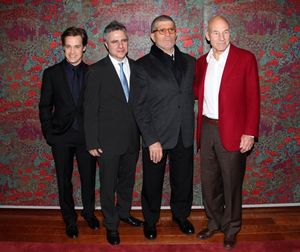 T.R. Knight, Neil Pepe, David Mamet and Patrick Stewart Photo