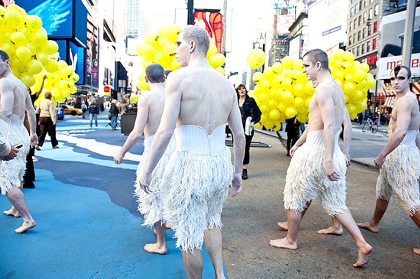 Photo Coverage: Matthew Bourne's Male Swans Flock To Times Square  Image