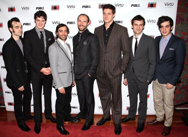 Actors James Barry, Benjamin Walker, Ben Steinfeld, Joe Jung, Heath Calvert, Eli Jame Photo