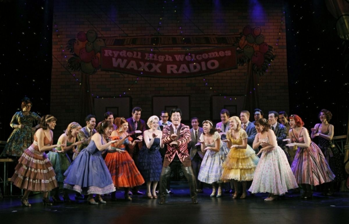 Eddie Mekka & the cast of 'GREASE' Hand Jive at 