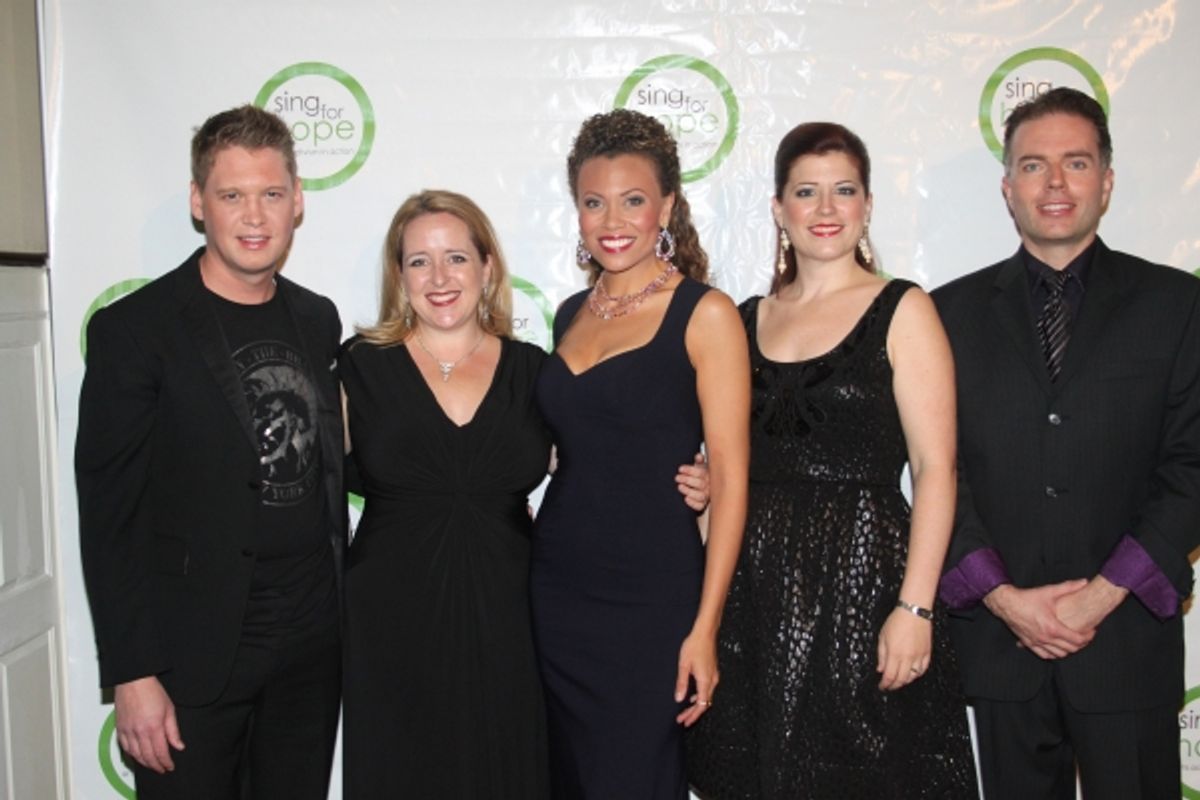 Michael Slattery, Jennifer Aylmer, Alyson Cambridge, Blythe Gaissert  at 