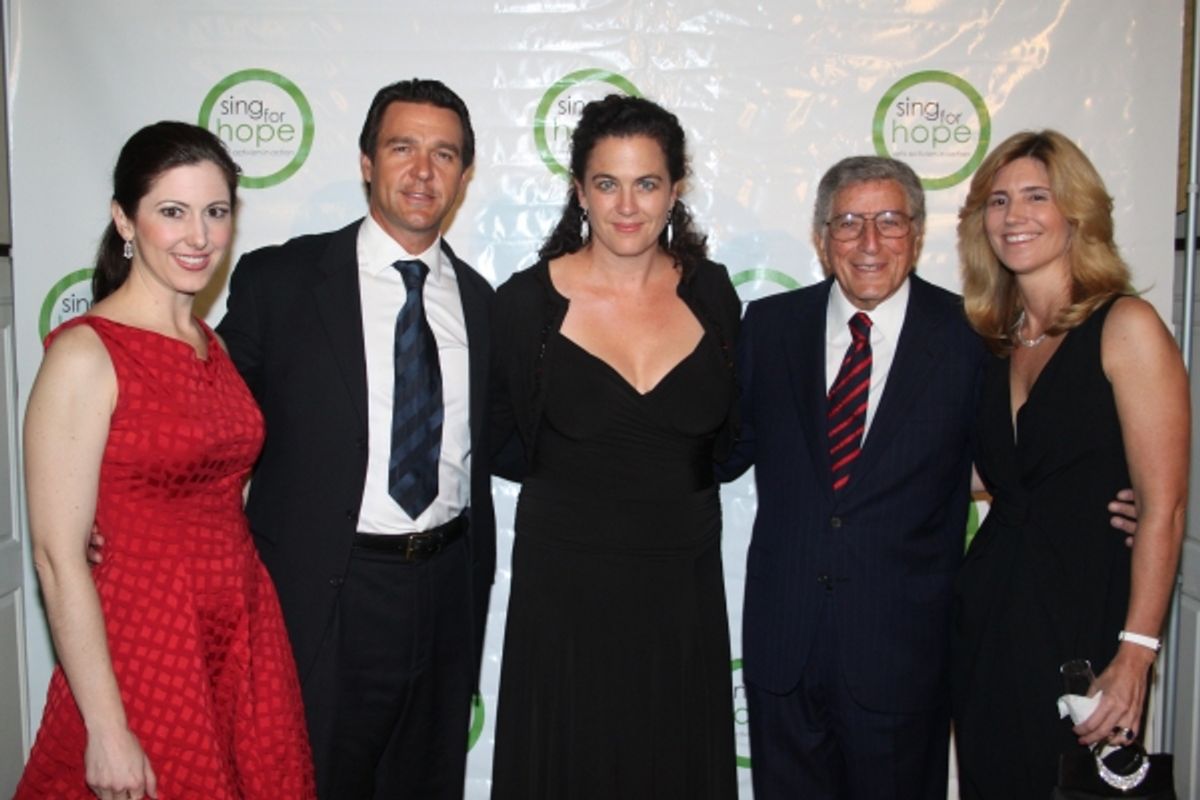 Camille Zamora, Nathan Gunn, Julie Gunn, Tony Bennett and Susan Benedetto at 