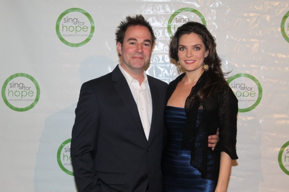 Roger Bart and Melina Kalomas at 