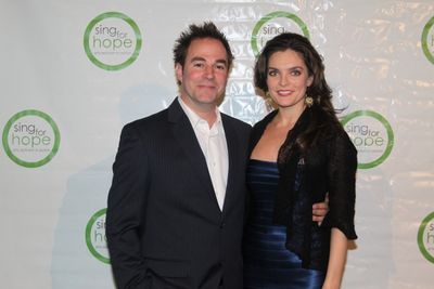 Roger Bart and Melina Kalomas Photo